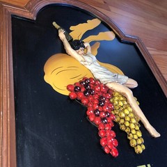 Asti Cinzano by Leonetto Cappiello 3D Resin Relief – Bar Wine Grape Sign