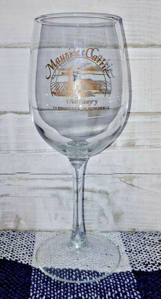 Maurice Car&rsquo;rie Winery Wine Glass 7.75&Prime; Bronze Letters Temecula California