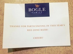 Bogle Vineyards Football Jersey LIMITED EDITION 1/40 PROMO Large New