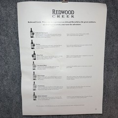 18 x 24 Redwood Creek WINE POSTER Art Advertising Giant Redwoods Hiker Majestic