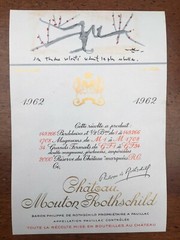 The 1962 Chateau Mouton Rothschild (Specimen) – Label By: Roberto Matta