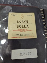 Vintage Restaurant Wine Book Menu-40 Labels