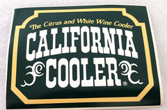 Rare California Cooler Citrus White Wine Beverage Promo Sticker 1980&rsquo;s New NOS