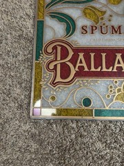 VINTAGE 1980’S SPUMANTE BALLATORE WINE STAINED GLASS SIGN 18.5” X 17”