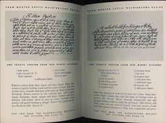 Vintage RECIPE BOOK Martha Washington George Frances Park Custis TAYLOR WINE
