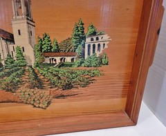Christian Brothers Napa Valley Wines Mont La Salle Vineyards Wooden Tray 18&Prime;x14&Prime;
