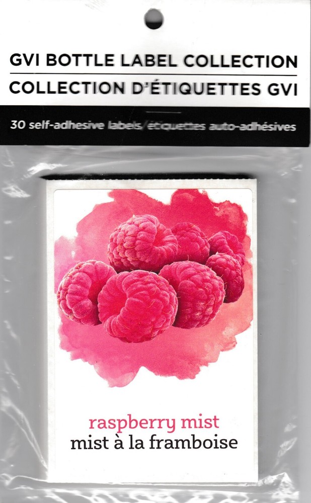 Raspberry Mist Peel & Stick Wine Bottle Labels Package of 30