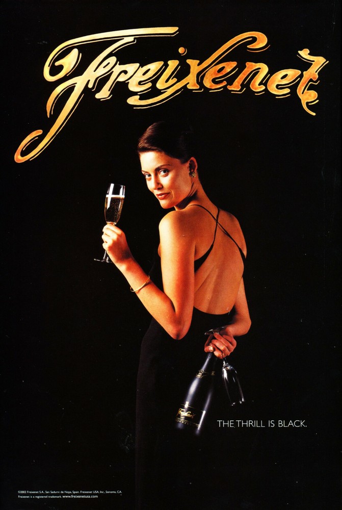 FREIXENET CHAMPAGNE AD #27 RARE 2002 OOP THE THRILL IS BLACK
