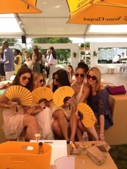 Authentic Veuve Clicquot VCP Signature Yellow Hand Fan Awesome RARE BRAND NEW