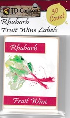 Rhubarb Peel & Stick Fruit Wine Bottle Labels Package of 30