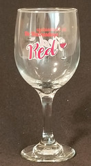 On Wednesdays We Drink Red – Fun Wine Glass – Red & Black Artwork – 7&Prime; Tall