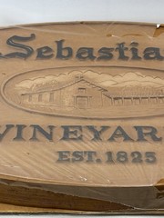 Sebastiani Vineyards Wall Sign Plaque RARE Vintage Sonoma CA NAPA Winery Wine