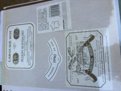 Vintage French Wine Label Archive 1978 Clos Vougeot Grand Cru Bordeaux 100+