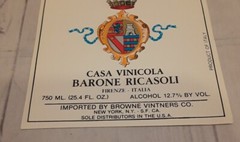BROLIO RISERVA ~CHIANTI CLASSICO ~BARONE RICASOLI ~ITALIAN WINE BOTTLE LABEL ~