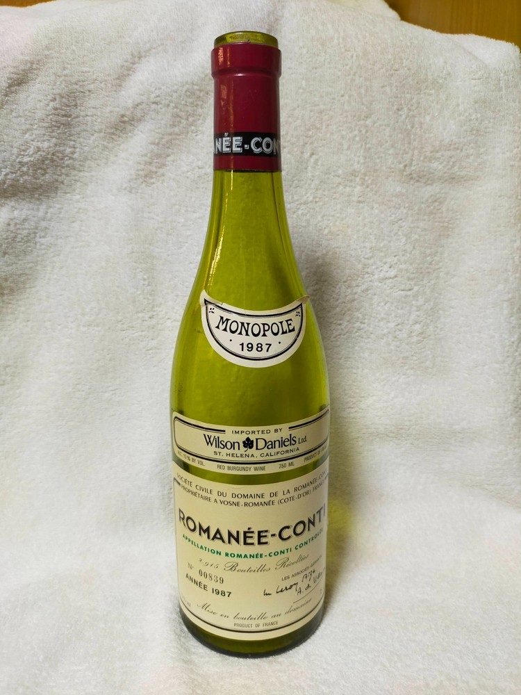 1987 Vintage DRC ROMANEE CONTI Leroy (Empty) Glass Bottle Rare From Japan