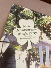 Pat O&rsquo;Brien&rsquo;s New Orleans 80th Anniversary Souvenir French Quarter Menu 2013