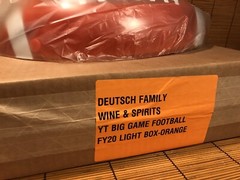 NEW YELLOW TAIL WINE HOLIDAY TAILGATE FOOTBALL LIGHTBOX Orange