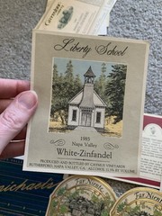 Lot of Vintage 1980s Wine Bottle Reproduction Labels Napa Valley White Zinfandel