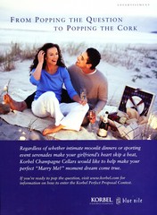 KORBEL CHAMPAGNE AD #4 RARE 2003 OUT OF PRINT KORBEL PERFECT PROPOSAL