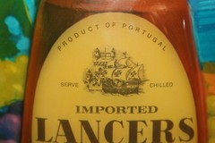 Rare Vintage 1964 Lancers Vin Rose Wine Embossed Easel Back Sign