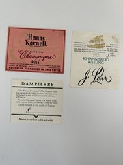 Vintage Wine Bottle Labels 70&rsquo;s 80s 