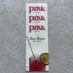 Vintage Great Western Wines Pink Catawba Pink Drink Recipe Advertising Phamplet
