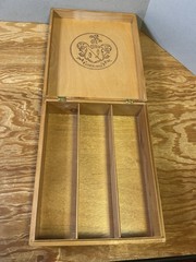 Vintage Pedro Domecq Carlos I Brandy Wine Wooden Box empty RARE size