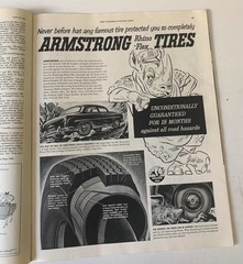 Armstrong Tires Magazine Ad Rhino-Flex Unconditionally Guaranteed 1952 Vintage
