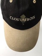 Clos Du Bois Wine Baseball Cap Black / Beige Ouray Hook & Snap Adjustable