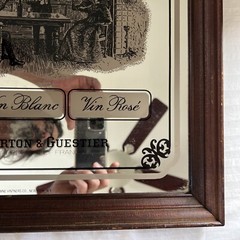 Vintage Partager Vin Mirror, B&G Barton & Guestier, Brown Vintners Co, NY #AR