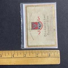 Vintage c1920s Dinkelacker Bier UNUSED Paper Label Stuttgart Germany Q1928