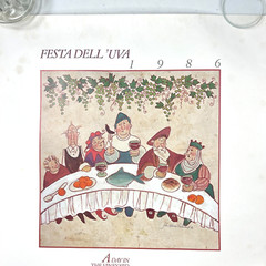 Festa Dell Uva Ridge Vineyards 1986 Wine Harvest Vtg Poster 18×23 Prego Richmond