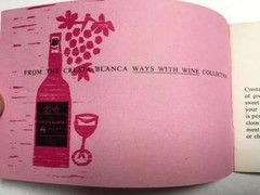 Vintage Recipe Book EARL THOLLANDER Wine Cresta Blanca PORT Wines Cookbook