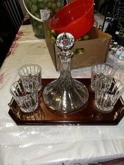 Wedgwood crystal decanter set