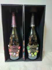 (empty) Dom Perignon 2015 Ryu Murakami Edition Limited Bottle Set of 2 With Box