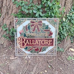 RARE Christmas Holiday Ballatore Spumante California Sparkling Wine Glass Sign