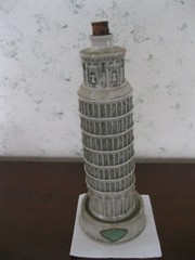 Vintage Italy Barsottini Vinno Rosso Tower of Piza Wine Decanter Bottle