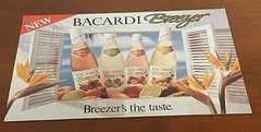 7 BACARDI BREEZER BARTLES JAYMES GORDON&rsquo;S VODKA SEX BEACH VINTAGE CARDBOARD ADS