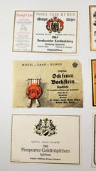 Vintage wine label Lot of 9 German 1962, 1966, 1967
