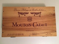 BARON PHILIPPE DE ROTHSCHILD MOUTON-CADET BORDEAU WINE WOODEN 13&Prime; GIFT BOX