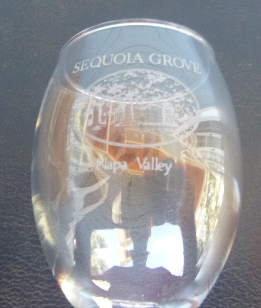 vintage Sequoia Grove Winery wine glass Rutherford California 7&Prime;