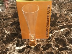 VEUVE CLICQUOT PONSARDIN VCP CHAMPAGNE OUTDOOR TRENDY FLUTES ACRYLIC QTY. SIX