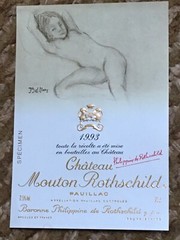 1993 Balthus Dreamy Adolescent Girl Rothschild Art Print Wine Label Mini Poster