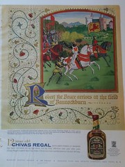 1959 Chivas Regal Scotch whisky Robert the Bruce at Bannockburn vintage ad