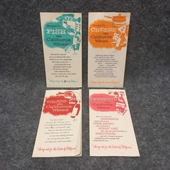 4 California Wine Advisory Board Vtg Recipe Booklets Cheese Fish Meats Desserts