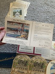 Lot of Vintage 1980s Wine Bottle Reproduction Labels Napa Valley White Zinfandel