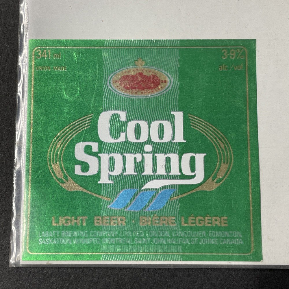 Vintage 1980s Cool Spring Light UNUSED Paper Label London Ontario Q2009