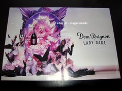 DOM PERIGNON x LADY GAGA 2-Page Magazine PRINT AD 2022 on purple throne