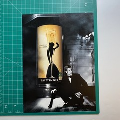 2000 Taittinger Champagne 4 pg PRINT AD Black Tie Dress Man Woman Bottle Vtg Y2K