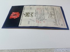 Chateau Mouton Rothschild wine label specimen by Serge Poliakoff rosscardstamps